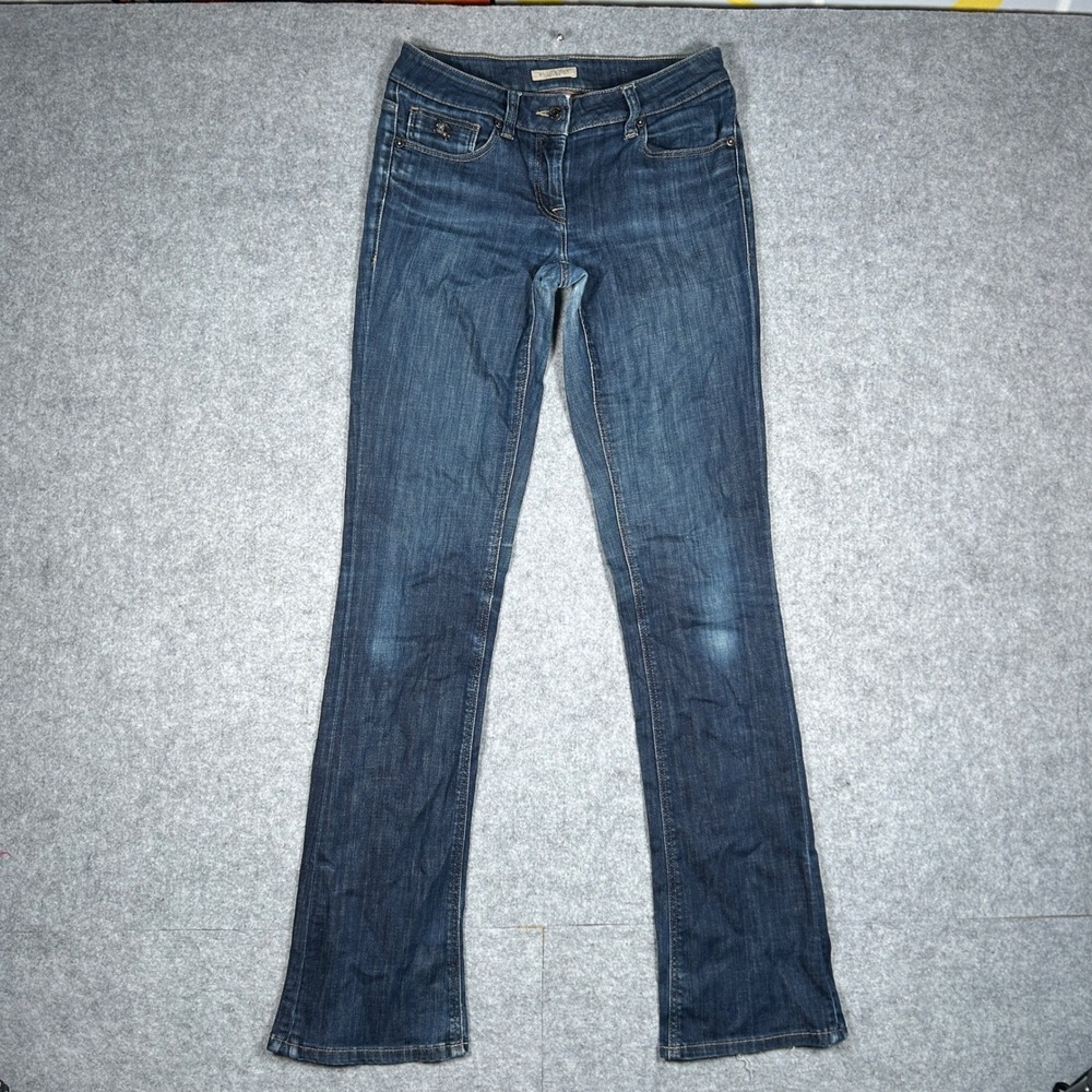 Burberry‎ Brit Denim Jeans Women 26 Blue Islington Bootcut Low Rise Designer